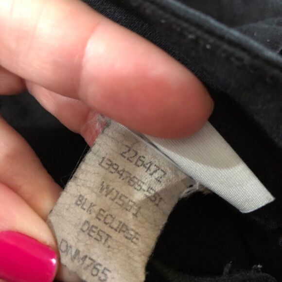 Paige Verdugo Ultra Skinny Jeans Black Eclipse Destructed Distressed Size 32 - Picture 12 of 12